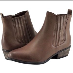 Bamboo Ankle Boots Booties Brown Size 8